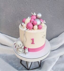 Торт розовый для девочки №142834