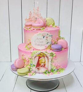 Торт розовый для девочки №142835