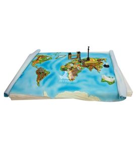 Торт в виде карты мира