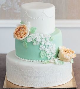 Свадебный торт мятный №169936