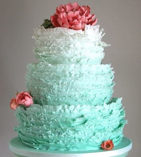 Свадебный торт мятный №169947
