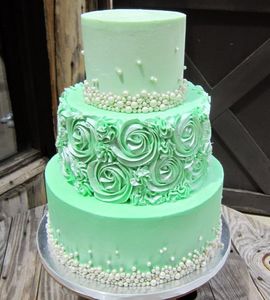 Свадебный торт мятный №169948