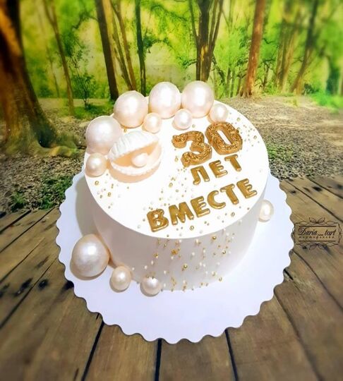 Торт на Жемчужную свадьбу №193642