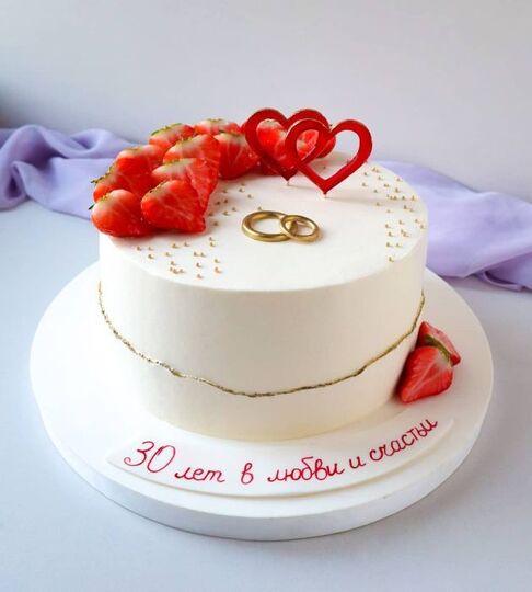 Торт на Жемчужную свадьбу №193657