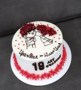 Торт на 19 лет свадьбы №192521