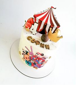 Торт Цифровой цирк с куполом №732910