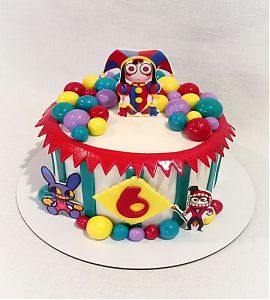 Торт Цифровой цирк с шарами №732909