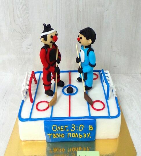 Торт хоккейное поле №463608