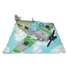 Торт Самолет с облаками