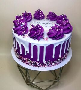 Торт бело-фиолетовый №147205