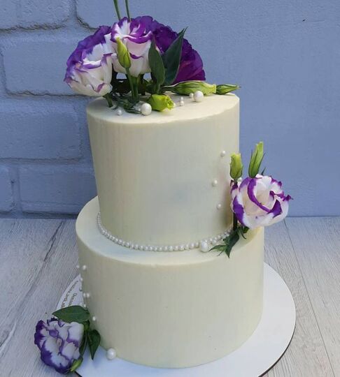 Торт бело-фиолетовый №147211