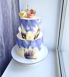 Торт бело-фиолетовый №147213