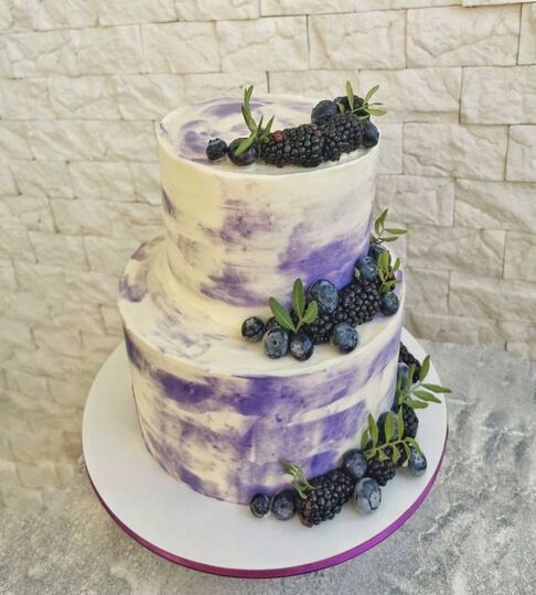 Торт бело-фиолетовый №147215