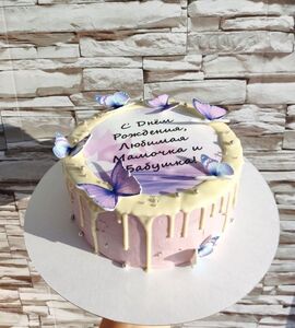 Торт бело-фиолетовый №147216