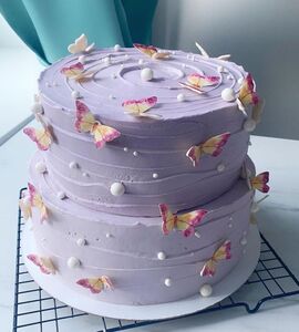 Торт бело-фиолетовый №147219