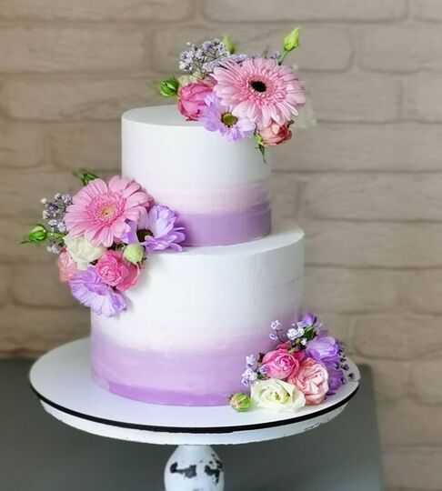 Торт бело-фиолетовый №147227