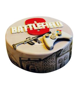 Торт Battlefield с автоматом