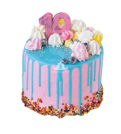 Торт На день рождения 10 лет №3715