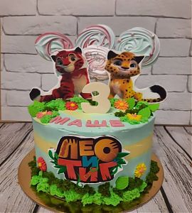 Торт Лео и Тиг Маше на 3 годика №734716