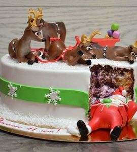 Торт с Дедом Морозом обжорой