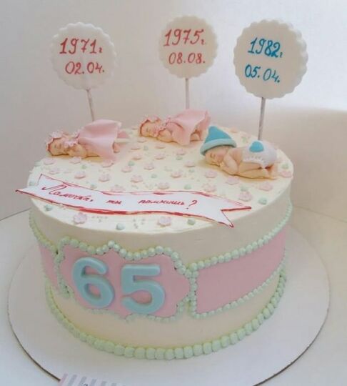 Торт на 65 лет женщине №476830