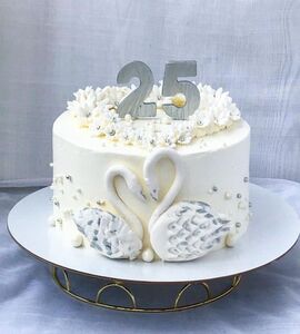 Торт на 25 лет свадьбы №193107