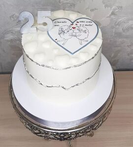 Торт на 25 лет свадьбы №193115