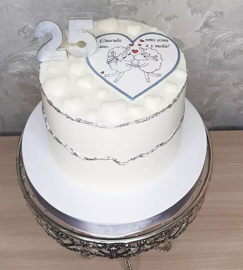 Торт на 25 лет свадьбы №193115
