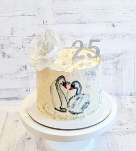 Торт на 25 лет свадьбы №193133