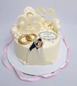 Торт на 25 лет свадьбы №193138