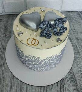 Торт на Серебряную свадьбу №193149