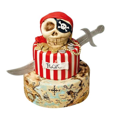 Торт Пиратский череп №5839