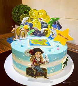 Торт пиратский для девочки №486035