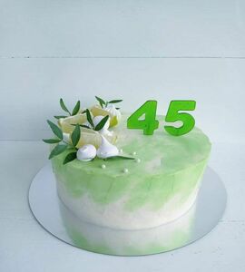 Торт на 45 лет женщине салатовый №475713