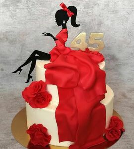 Торт на 45 лет женщине стильный №475786