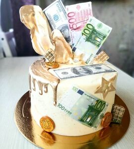 Торт с евро №166001