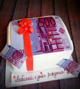 Торт с евро №166003