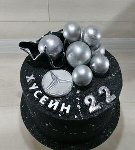Торт черный с серебром №186016