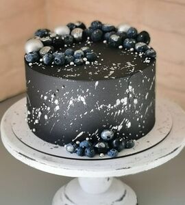 Торт черный с серебром №186028