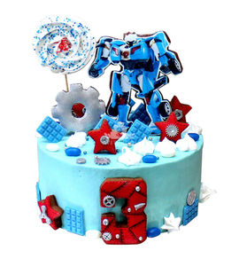 Торт на 3 года мальчику с роботом №235610