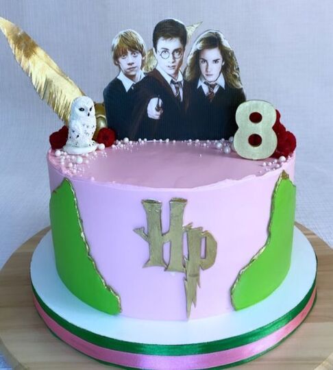 Торт с Гарри Поттером зеленый девочке №151621