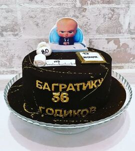 Торт черный для мальчика №185723