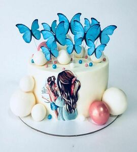 Торт с бабочками №503118