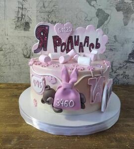 Торт на рождение девочки №487309