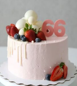 Торт на 66 лет женщине без мастики №110215