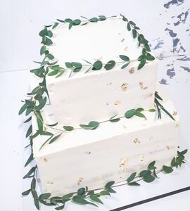 Торт квадратный свадебный №137713