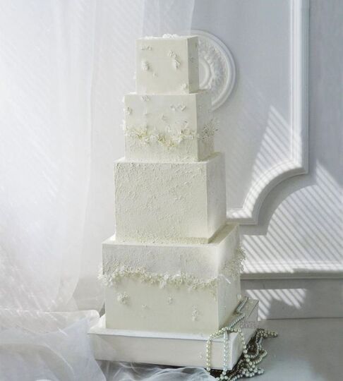 Торт квадратный свадебный №137738