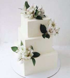 Торт квадратный свадебный №137741