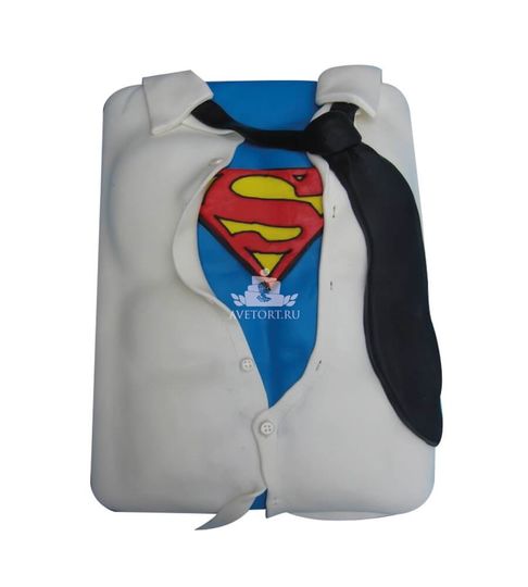Торт Супермен под рубашкой