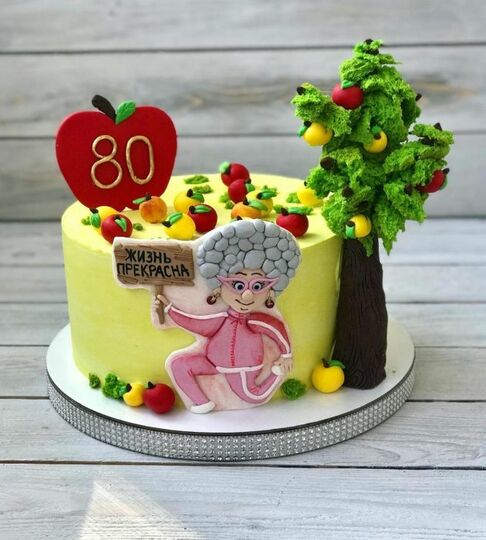 Торт на 80 лет бабушке №477463